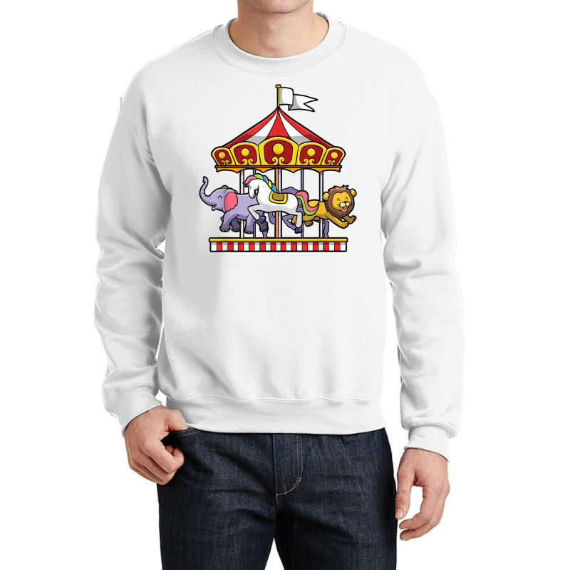 Horse Carousel Cute Carnival Ride Animals Circus T Shirt Crewneck Sweatshirt | Artistshot