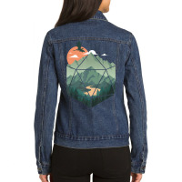 D20 Ar, Dungeons Lover Fantasy Gaming Ladies Denim Jacket | Artistshot