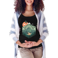 D20 Ar, Dungeons Lover Fantasy Gaming Maternity Scoop Neck T-shirt | Artistshot