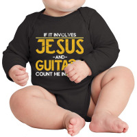 Jesus Music Guitarist Gift Jesus Christ Long Sleeve Baby Bodysuit | Artistshot