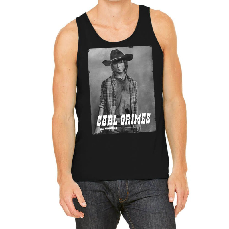 The Walking Dead Carl Silver Portrait Tank Top by degreesgunner | Artistshot