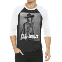 The Walking Dead Carl Silver Portrait 3/4 Sleeve Shirt | Artistshot