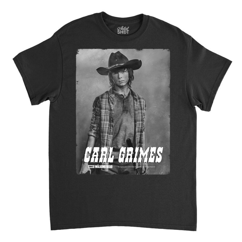 The Walking Dead Carl Silver Portrait Classic T-shirt by degreesgunner | Artistshot