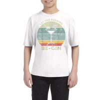 Vintage Let The Evening Be Gin With Gin And Tonic Retro T Shirt Youth Tee | Artistshot