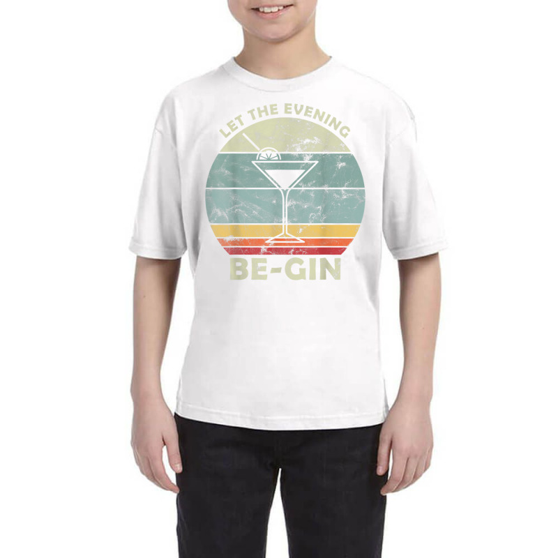 Vintage Let The Evening Be Gin With Gin And Tonic Retro T Shirt Youth Tee by jessen | Artistshot