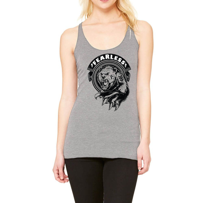 Scared Bear Grizzly Bear Shirt Premium Racerback Tank by LUKEUNCAN | Artistshot