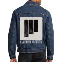 Manchester Orchestra Black Lines Grunge Cool Unisex Men Denim Jacket | Artistshot