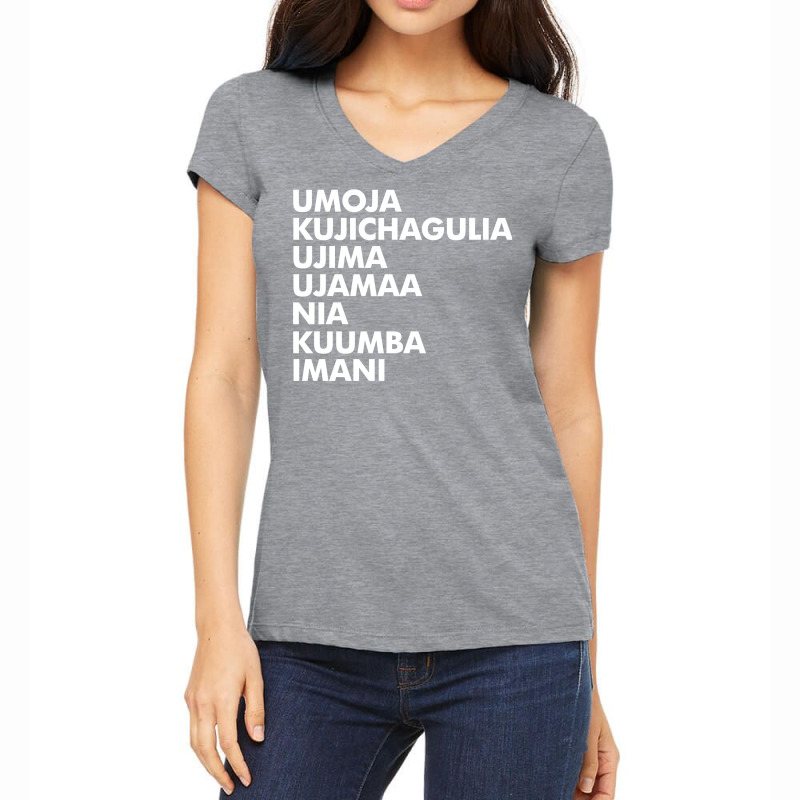 Kwanzaa   Seven Principles Pullover Hoodie Women's V-Neck T-Shirt by ayedencoplon | Artistshot