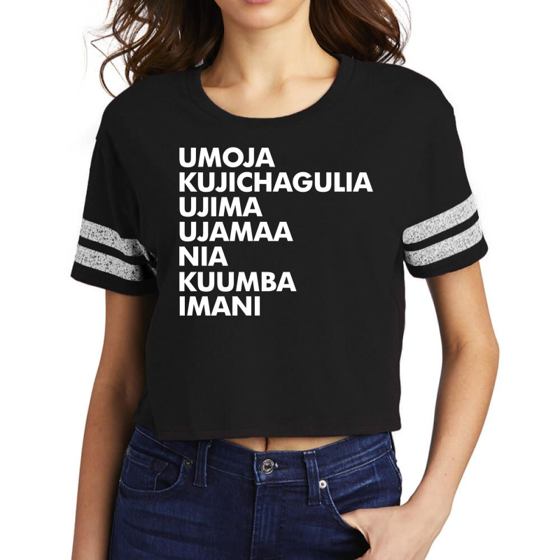 Kwanzaa   Seven Principles Sweatshirt Scorecard Crop Tee by ayedencoplon | Artistshot