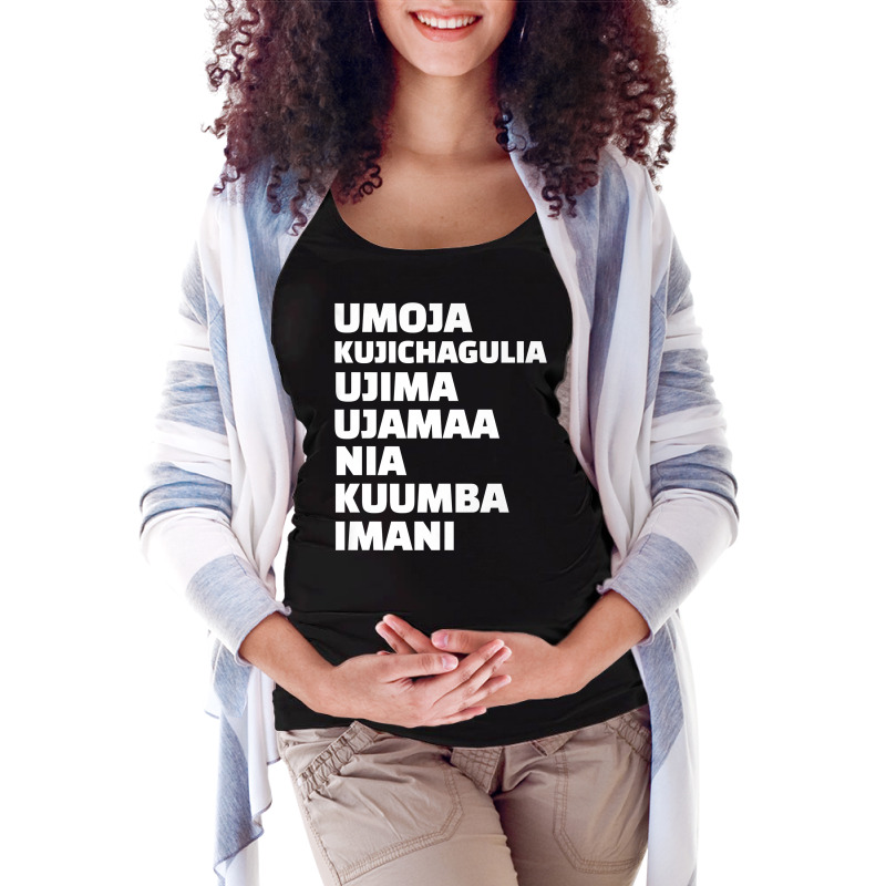 Kwanzaa 7 Principles Umoja Kujichagulia Ujima Ujamaa Nia Premium T Shi Maternity Scoop Neck T-shirt by ayedencoplon | Artistshot