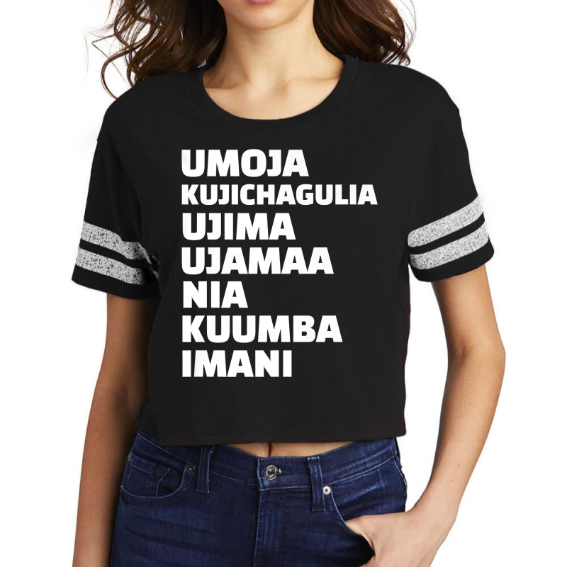 Kwanzaa 7 Principles Umoja Kujichagulia Ujima Ujamaa Nia Premium T Shi Scorecard Crop Tee by ayedencoplon | Artistshot