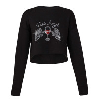 Woman Wine Angel Bling Rhinestone Funny Christian Tee T Shirt Cropped Sweater | Artistshot