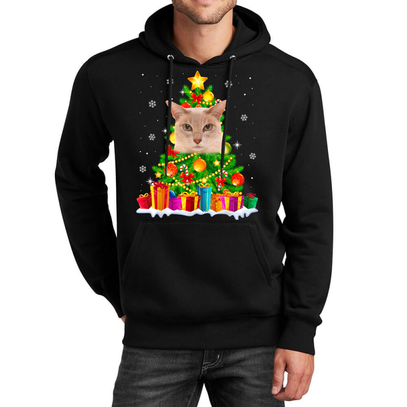 Cute Tonkinese Cat Lover Christmas Tree Xmas Holidays T Shirt Unisex Hoodie | Artistshot