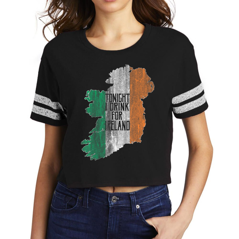 Tonight I Drink For Ireland Scorecard Crop Tee by degreesgunner | Artistshot