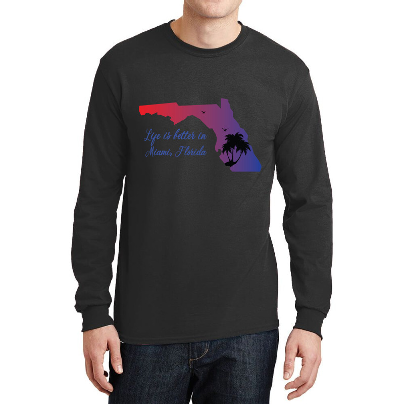 Miami Florida-miqpr Long Sleeve Shirts by Inmamlil638 | Artistshot