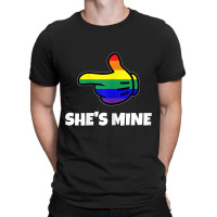 Womens Lesbian Pride Matching She S Mine Tshirt Lgbt Tee T-shirt | Artistshot