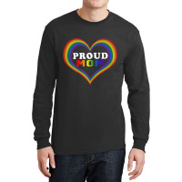 Womens Proud Mom Rainbow Heart Lesbian Gay Lgbt Pride Tshirt Long Sleeve Shirts | Artistshot