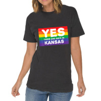 Yes There Are Gays In Kansas, Pride Lgbt T Shirt Vintage T-shirt | Artistshot