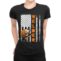 Welder Flag Welder For Welders Welding Outfit Ladies Fitted T-shirt | Artistshot