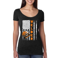 Welder Flag Welder For Welders Welding Outfit Women's Triblend Scoop T-shirt | Artistshot