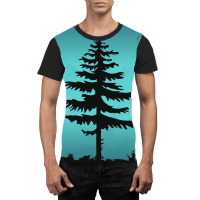 Legendary Conifer Tree Silhouette Drawing Graphic T-shirt | Artistshot