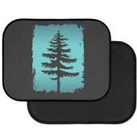 Legendary Conifer Tree Silhouette Drawing Rear Car Mat | Artistshot