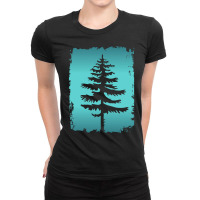 Legendary Conifer Tree Silhouette Drawing Ladies Fitted T-shirt | Artistshot