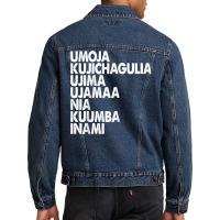 Kwanzaa Seven Principles Raglan Baseball Te Men Denim Jacket | Artistshot