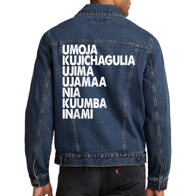 Kwanzaa Seven Principles Raglan Baseball Te Men Denim Jacket by keishawnredner | Artistshot