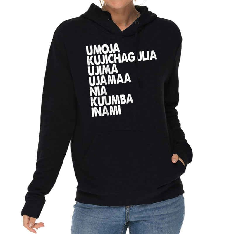 Kwanzaa Seven Principles Raglan Baseball Te Lightweight Hoodie by keishawnredner | Artistshot