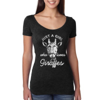 Love Giraffe Animal Women's Triblend Scoop T-shirt | Artistshot