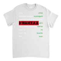 Kwanzaa Principles Wrapped African Red Black Green T Shirt Classic T-shirt | Artistshot