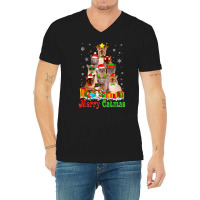 Merry Catmas Cute Burmese Cat Christmas Tree Xmas Lights T Shirt V-neck Tee | Artistshot