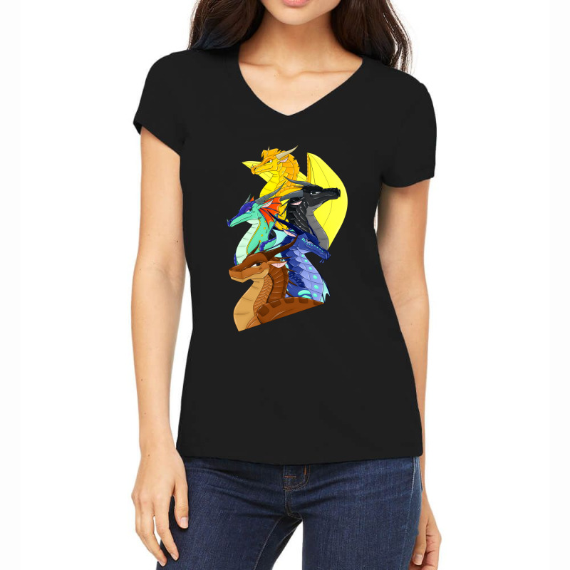 Dragonets Of Destiny Women's V-Neck T-Shirt by MARQUISHAWKINS | Artistshot