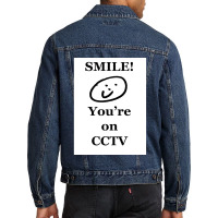 Smile You Re On Cctv Men Denim Jacket | Artistshot