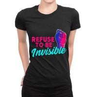 Refuse To Be Invisible Pride Shirt Lgbtq Community Tees Ladies Fitted T-shirt | Artistshot