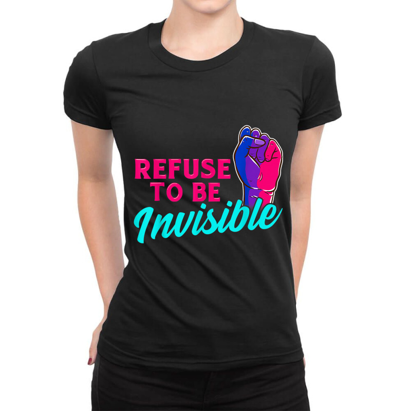 Refuse To Be Invisible Pride Shirt Lgbtq Community Tees Ladies Fitted T-Shirt by ANDREWAVIS | Artistshot