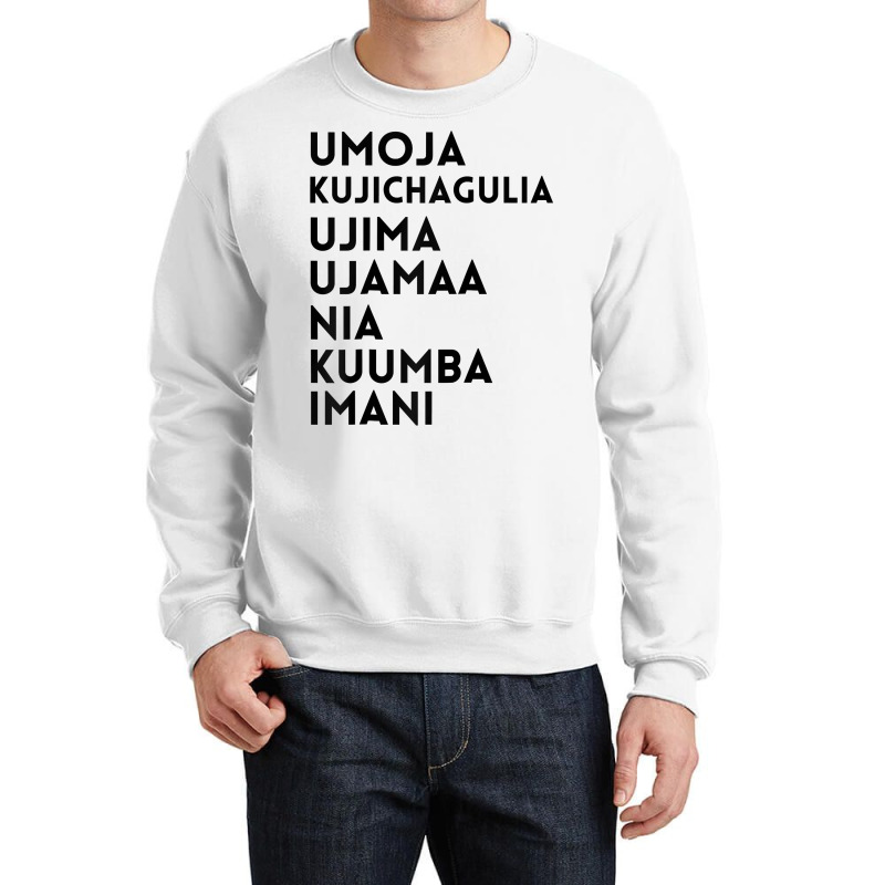 Kwanzaa 7 Principles Umoja Kujichagulia Ujima Ujamaa Nia Raglan Baseba Crewneck Sweatshirt by adam.troare | Artistshot