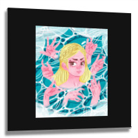 Lady In The Water Metal Print Square | Artistshot