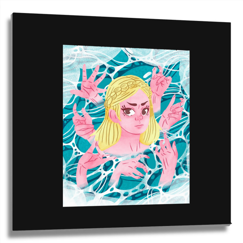 Lady In The Water Metal Print Square | Artistshot