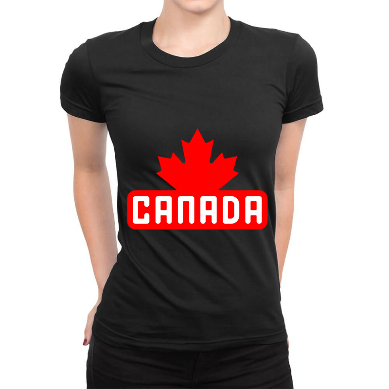 Canada Design Ladies Fitted T-Shirt by QUANVY | Artistshot