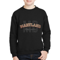 Maryland Vintage Retro Collegiate Youth Sweatshirt | Artistshot