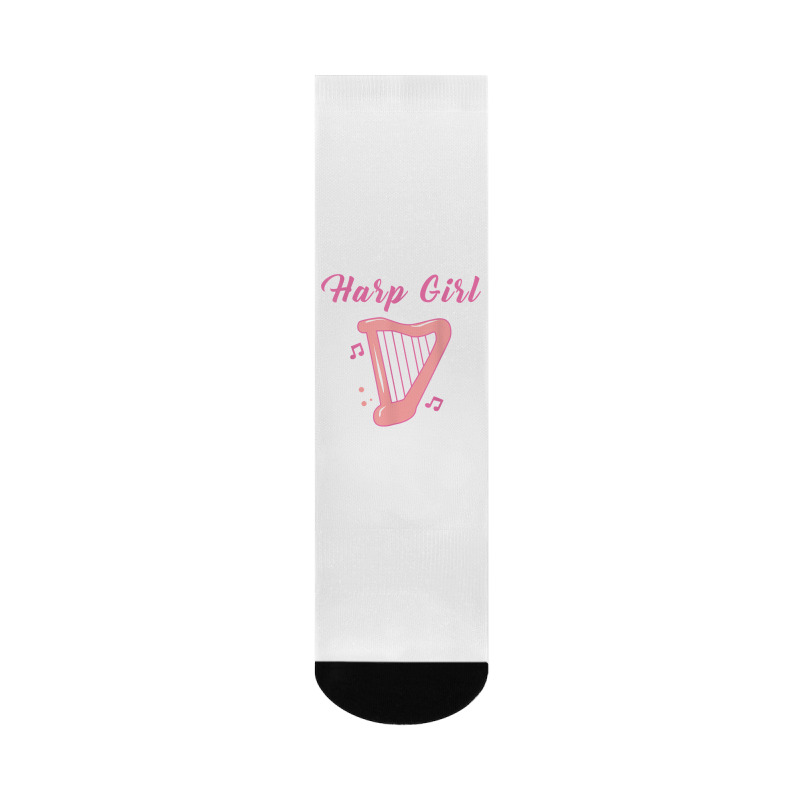 Harp Girl Harpist Musical Instrument Harp Player T Shirt Crew Socks | Artistshot