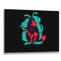 Cat Shapes - Funny Cute Kitty - Modern Art Metal Print Horizontal | Artistshot