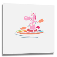 Magical Unicorn Rowing Kayak Canoeing Kayaking Paddling T Shirt Metal Print Square | Artistshot