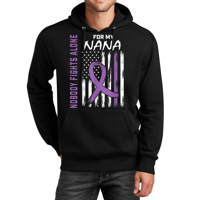 Nobody Fights Alone Nana Lupus Awareness American Flag Gifts T Shirt Unisex Hoodie by mosesswabyhi | Artistshot