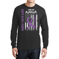 Nobody Fights Alone Nana Lupus Awareness American Flag Gifts T Shirt Long Sleeve Shirts | Artistshot