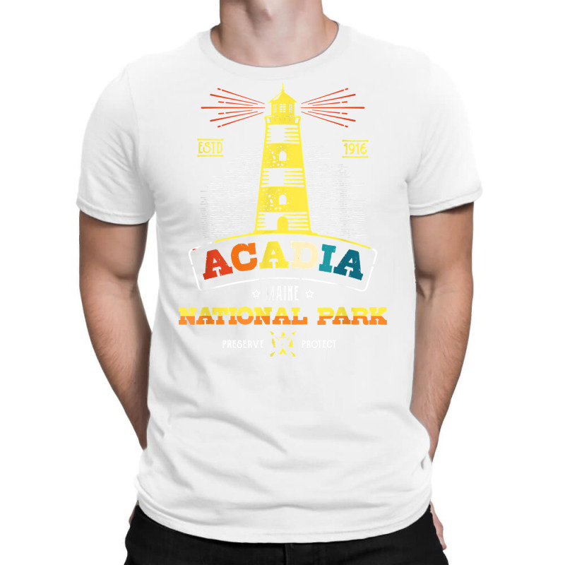 Vintage Acadia National Park T Shirt T-shirt | Artistshot