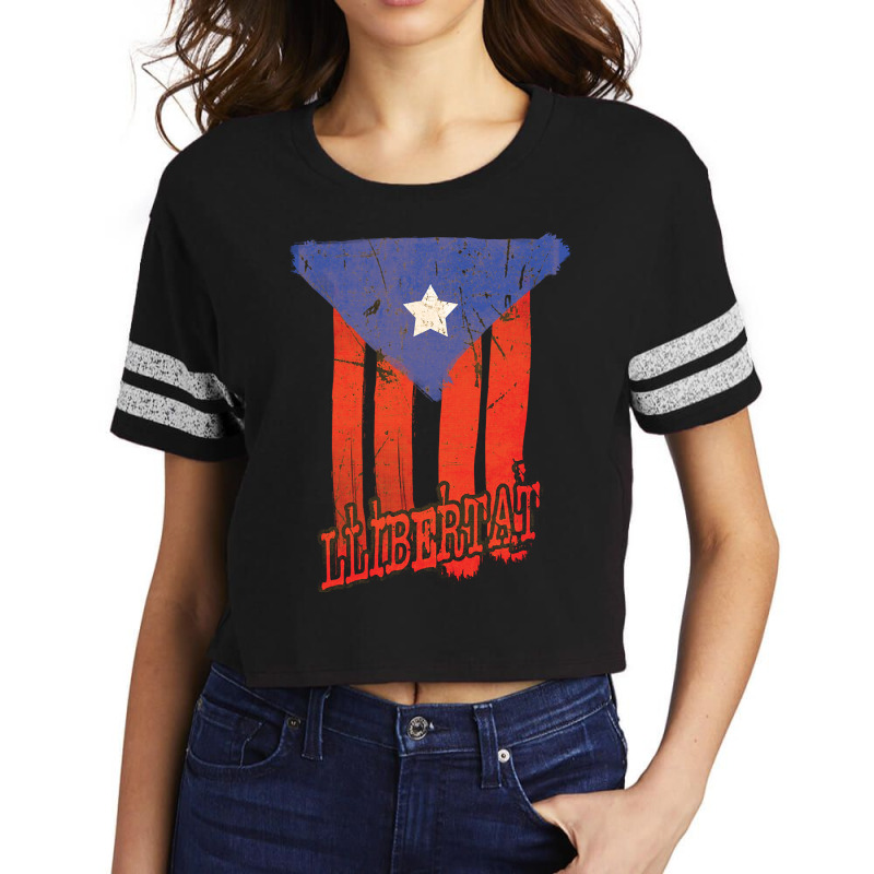 Catalonia Catalan Independence Llibertat Scorecard Crop Tee by greggjvandervor | Artistshot