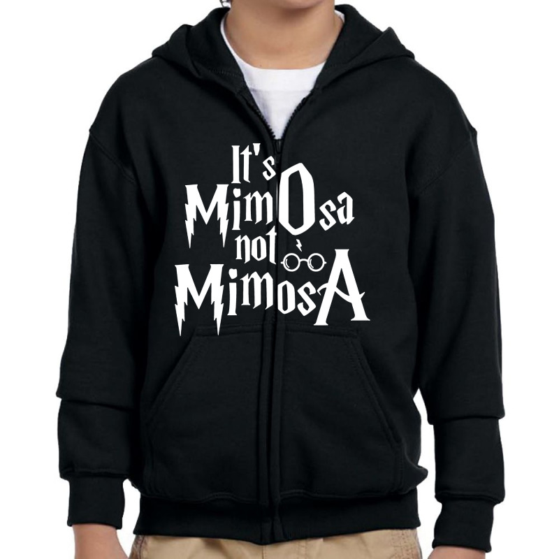 It's Mimosa Not Mimosa Youth Zipper Hoodie by giokorek | Artistshot